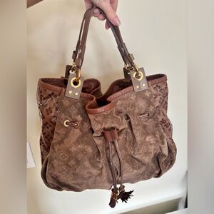 Authentic, limited edition Louis Vuitton Coco Monogram Suede Irene Shoulder Bag